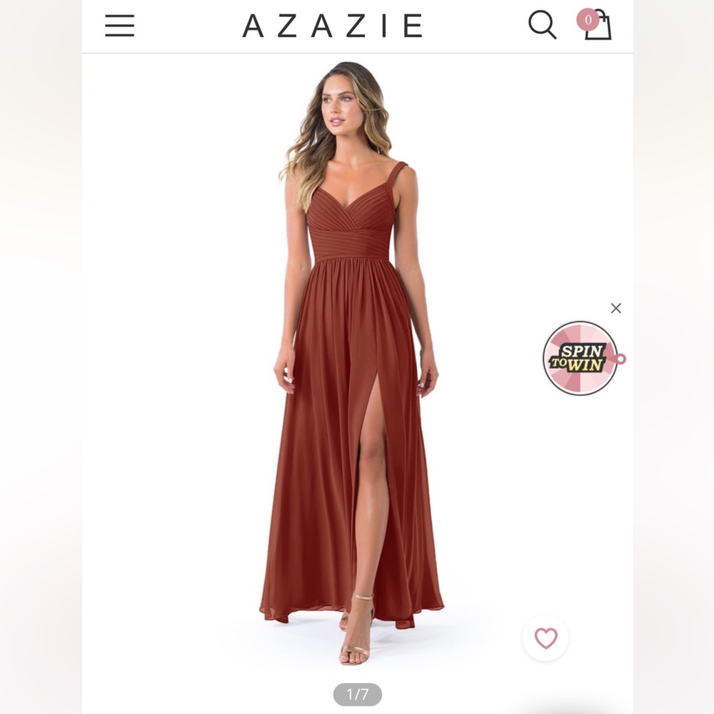 Azazie Chanel Terracotta Bridesmaid Dress